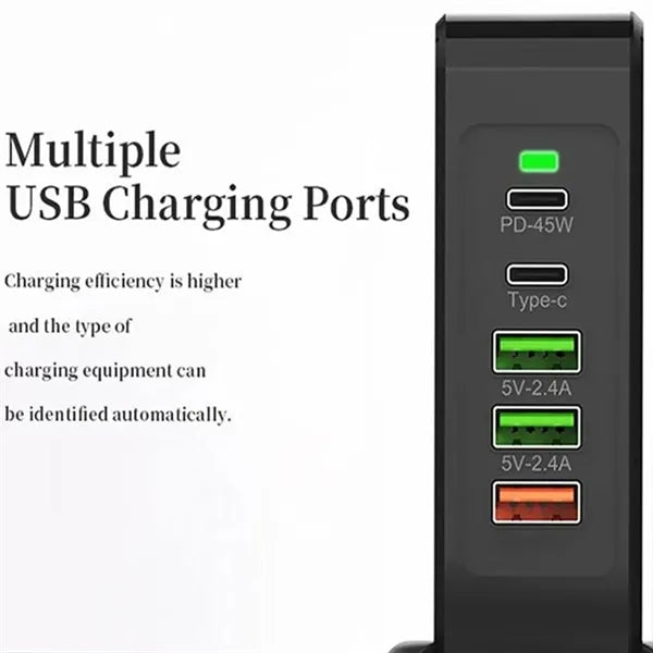 5 Ports Usb 75W Mobile Phone Fast Charger