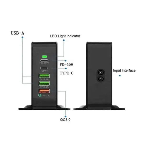 5 Ports Usb 75W Mobile Phone Fast Charger