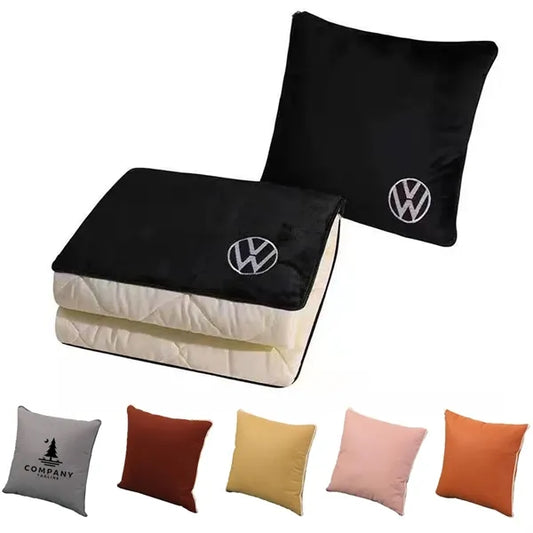 2 In 1 Foldable Blanket Throw Pillow
