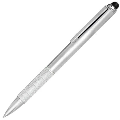 Twist Action Metal Pens w/ Stylus & Chrome Accent 2-in-1