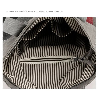 Women Canvas Tote Bag Casual Backpack Shoulder Handbags