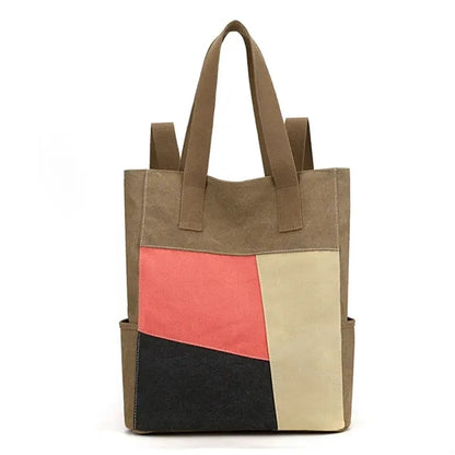 Women Canvas Tote Bag Casual Backpack Shoulder Handbags
