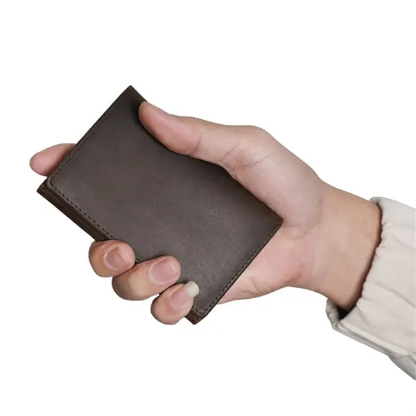 Crazy Horse Leather Trifold Vintage Anti-theft Wallet