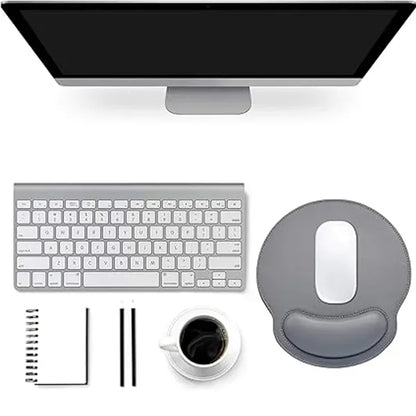 Leather Mouse Wrist Rest Pad with Non-Slip Rubber Base