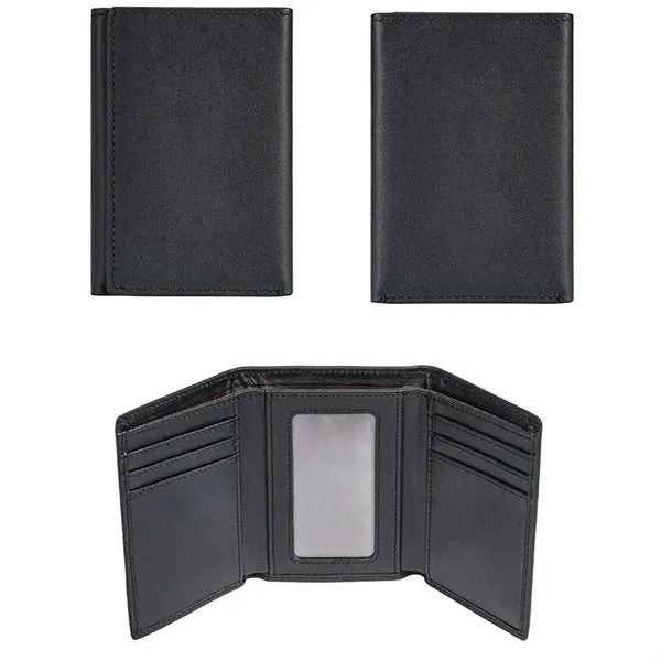 Crazy Horse Leather Trifold Vintage Anti-theft Wallet
