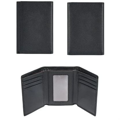 Crazy Horse Leather Trifold Vintage Anti-theft Wallet