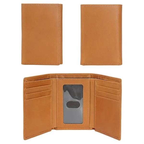 Crazy Horse Leather Trifold Vintage Anti-theft Wallet