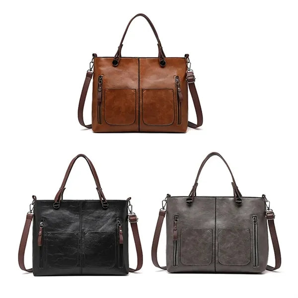 Large Leather Tote Shoulder Crossbody Bag