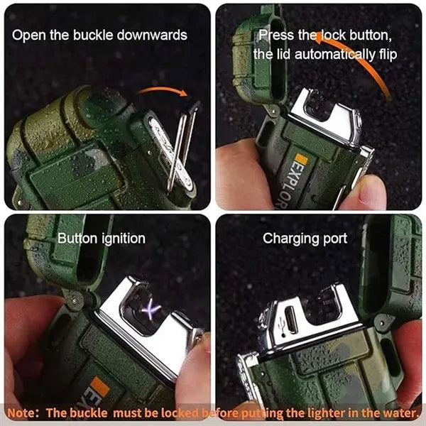 Electronic Dual Arc Rechargeable Lighter Gift Box