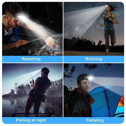 Rechargeable Outdoor Waterproof LED Headlamp Flashlight