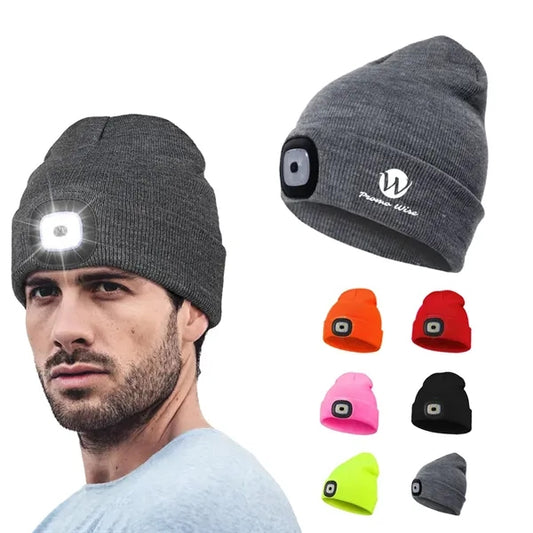 LED Flashlight Beanie Hat Headlamp Cap