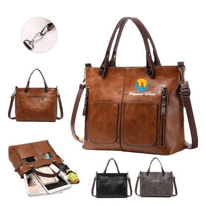 Large Leather Tote Shoulder Crossbody Bag