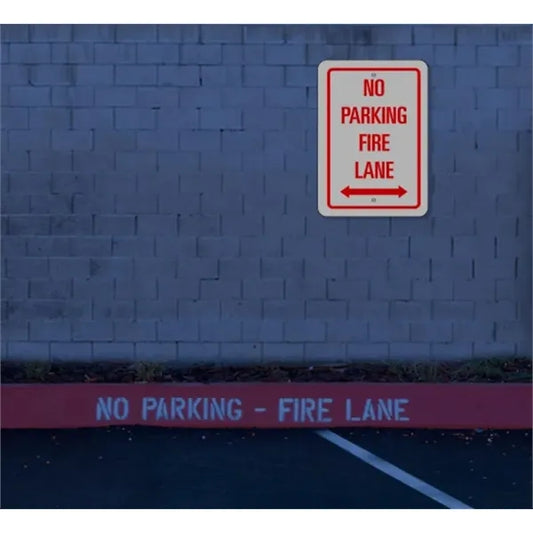 Reflective No Parking Fire Lane Signs-1ft x 1ft (SQFT)