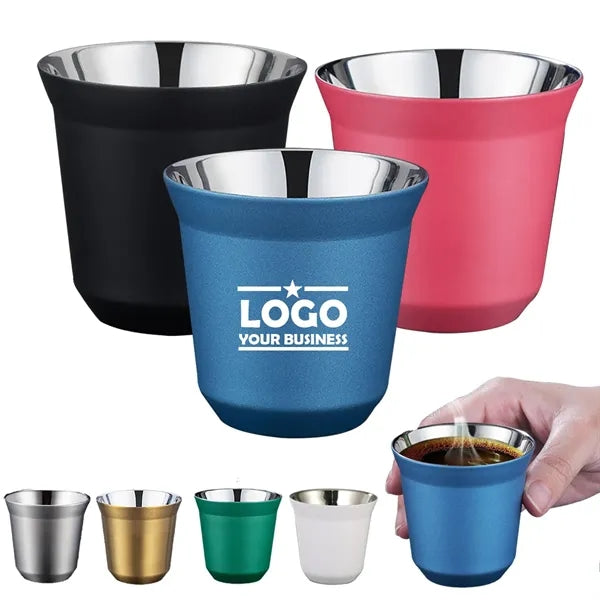 Double Walled Stainless Steel Espresso Cups