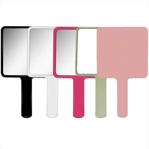 Handheld Cosmetic Mirror Portable Square Plastic H