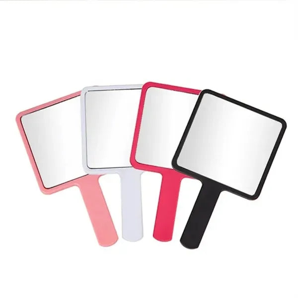 Handheld Cosmetic Mirror Portable Square Plastic H