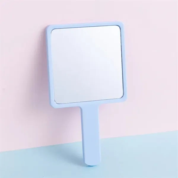 Handheld Cosmetic Mirror Portable Square Plastic H