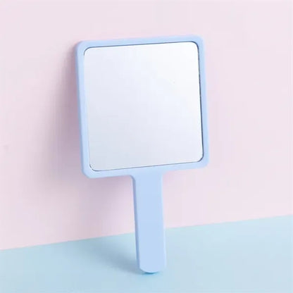 Handheld Cosmetic Mirror Portable Square Plastic H