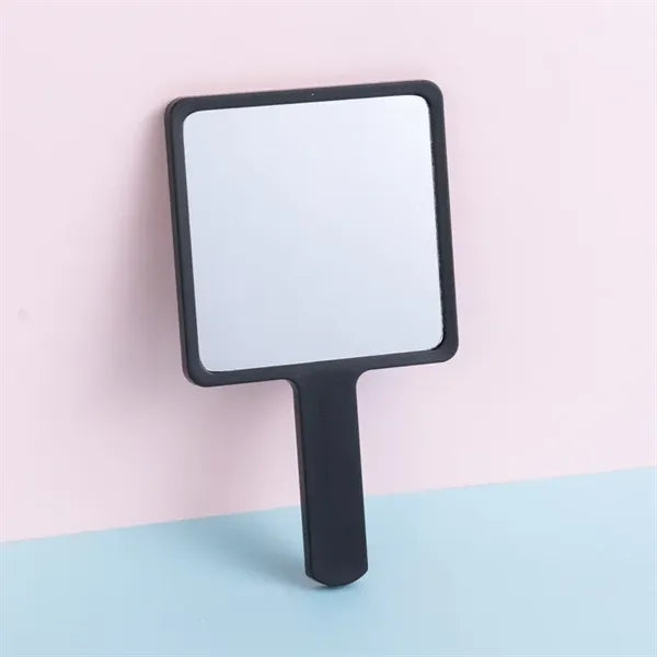 Handheld Cosmetic Mirror Portable Square Plastic H