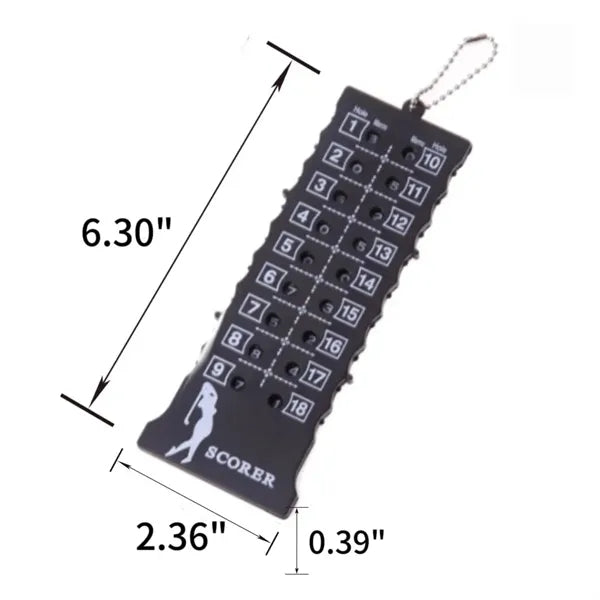 18 Hole Golf Scorecard Shot Counter Accessory