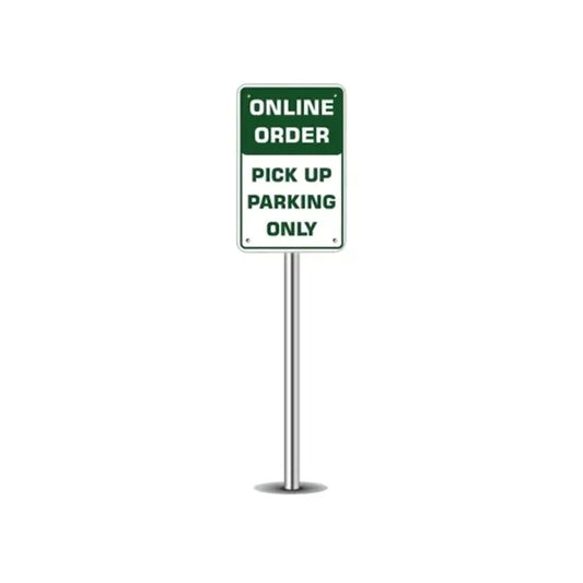 Online Order Pick Up Parking Only Signs - 1ft x 1ft SQFT