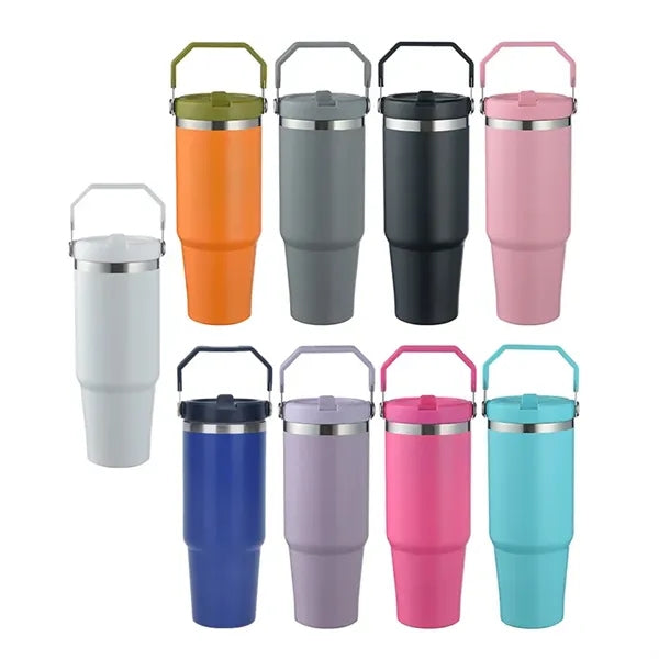30oz Flip Straw Tumbler With Handle