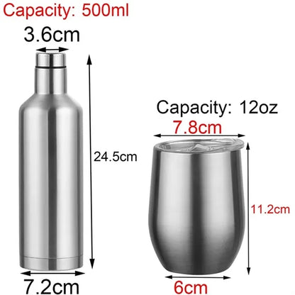 Insulated Wine Tumbler and Bottle Gift Set