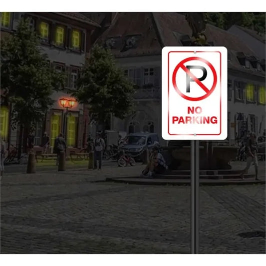 Reflective No Parking Signs- 1ft x 1ft (SQFT)