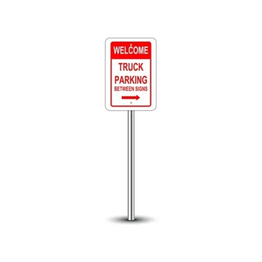 Reflective Truck Parking Only Signs-1ft x 1ft (SQFT) w/Holes