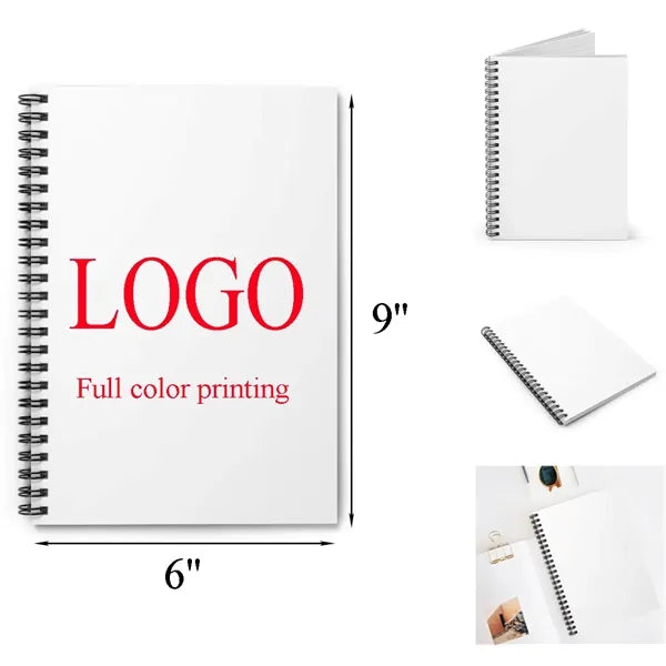 6'' x 9'' College Spiral Lined Notebook 50 Sheets Full Color