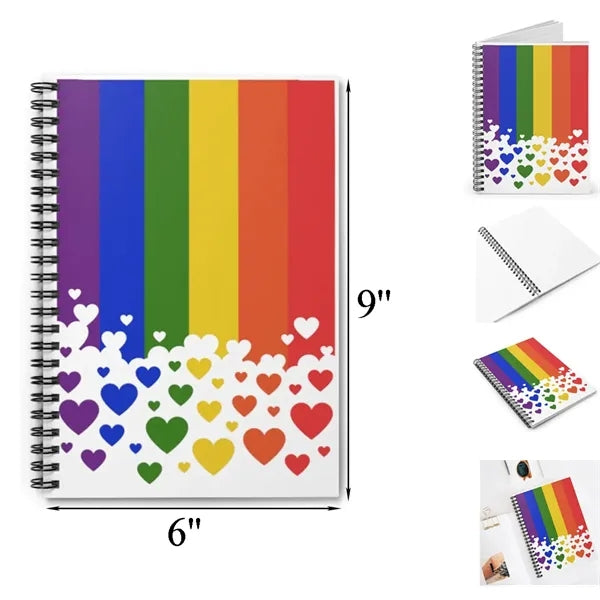 6'' x 9'' College Spiral Lined Notebook 50 Sheets Full Color