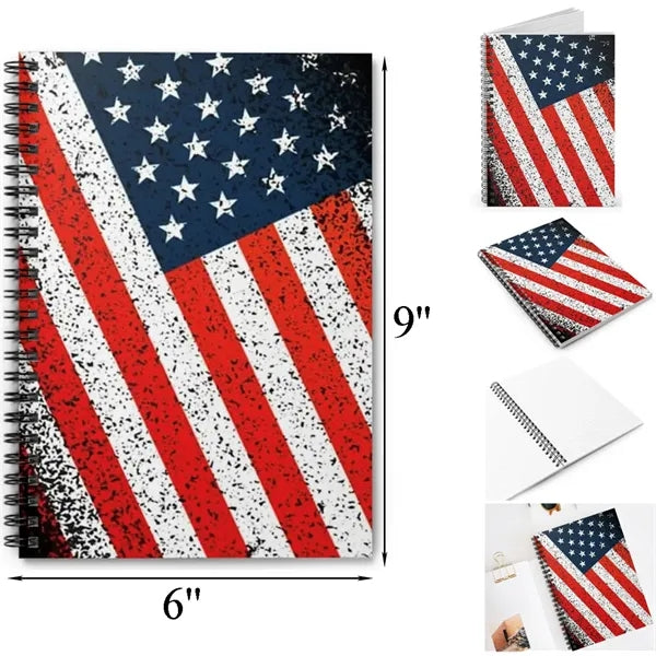 6'' x 9'' College Spiral Lined Notebook 50 Sheets Full Color
