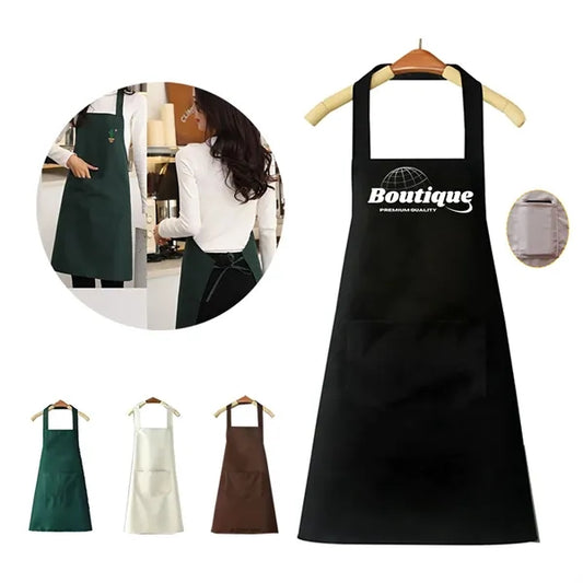 Waterproof Polyester Apron With Cell Phone Pocket Pinafore