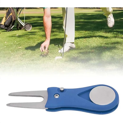 Foldable Stainless Steel Golf Green Fork Turf Repair Tools