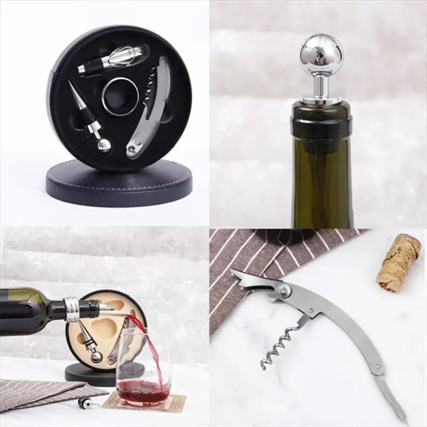 4 Piece Wine Bottle Opener Set Promotional Gift Accessories