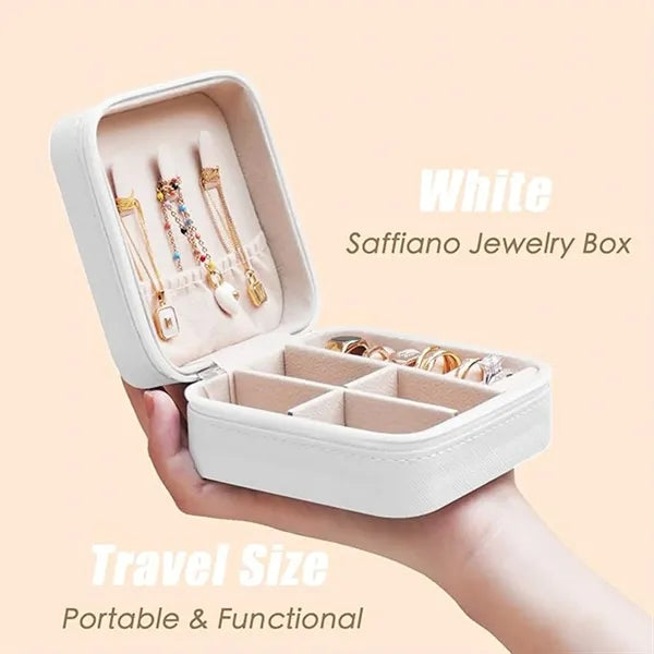Portable Square Velour Mini Travel Jewelry Storage Box