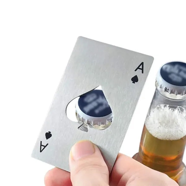 Ace Of Spades Stainless Steel Bottle Opener