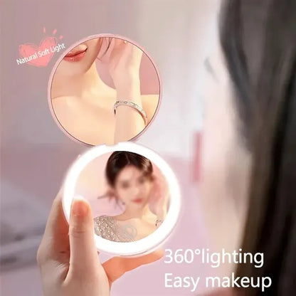 LED Illuminated Travel Makeup Mirror