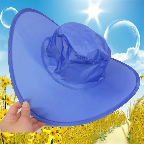 Folding Cowboy Hat with Pouch Polyester One Size Bucket Cap