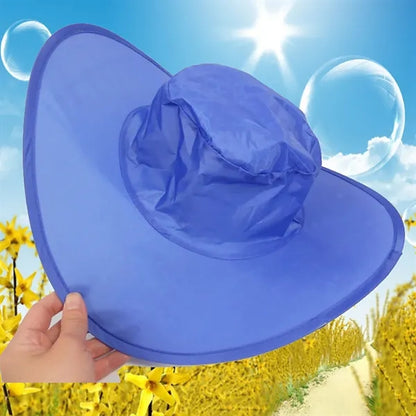 Folding Cowboy Hat with Pouch Polyester One Size Bucket Cap