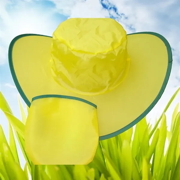 Folding Cowboy Hat with Pouch Polyester One Size Bucket Cap