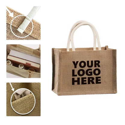 MOQ50 Linen Gift Tote Bag