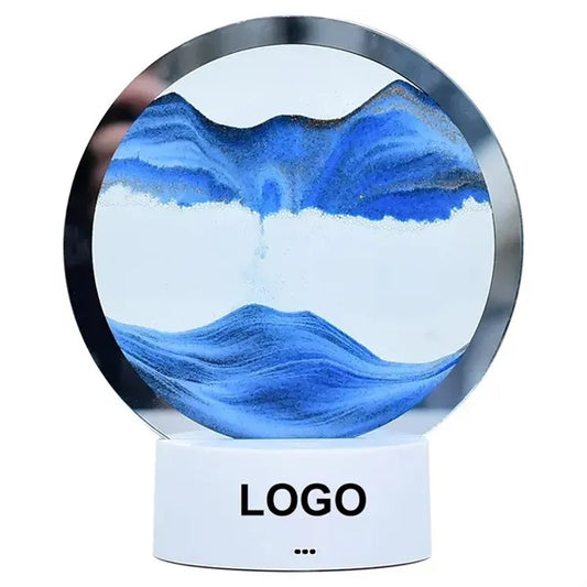 3D Moving Sand Hourglass Light