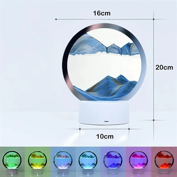 3D Moving Sand Hourglass Light