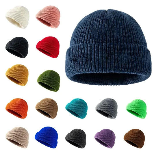 Thick And Warm Knitted Hat For Autumn And Winter