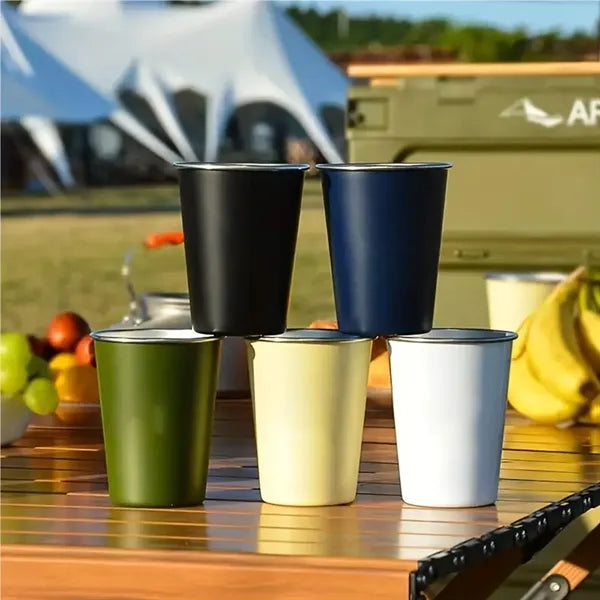 12oz Stackable Stainless Steel Outdoor Camping Cup