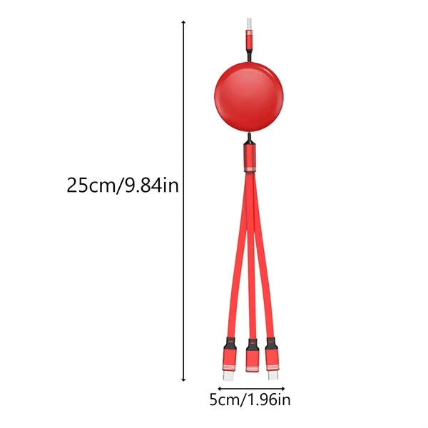 3 In 1 Retractable Charger Cable Can Be Expedited