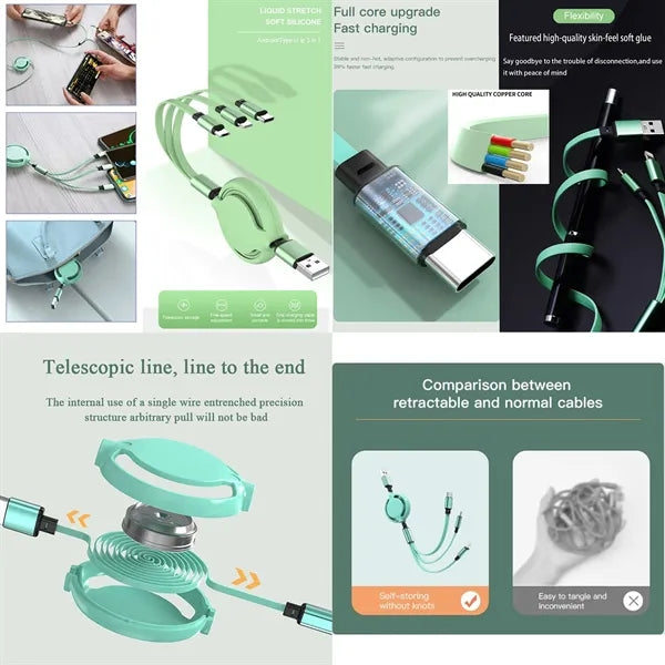 3 In 1 Multi Retractable Charger Cable Can Be Expedited
