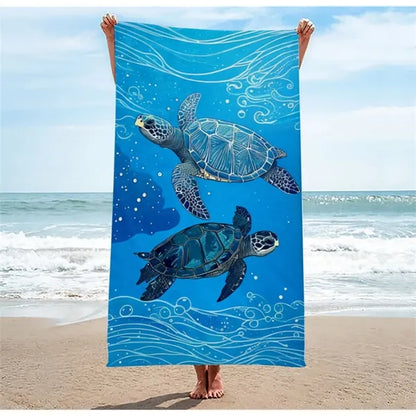 Towel Quick Drying Striped Printed Microfiber Beach