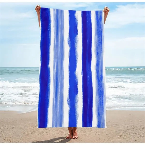Towel Quick Drying Striped Printed Microfiber Beach
